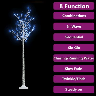 vidaXL Božićno drvce 180 LED žarulja 1,8 m plave s izgledom vrbe