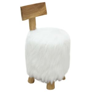 vidaXL Stolac od masivne tikovine bijeli
