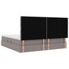 vidaXL Krevet s prostorom za pohranu s LED-om Sivo-smeđa 200 x 200 cm