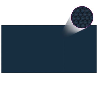 vidaXL Plutajući PE solarni pokrov za bazen 732 x 366 cm crno-plavi