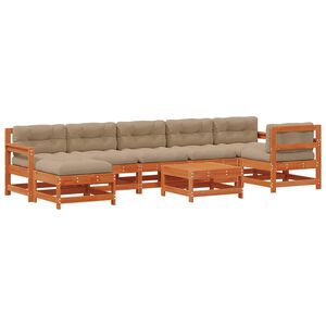 vidaXL Set lounge namje&scaron;taja za vrt 8 kom. Vo&scaron;tanosmeđa