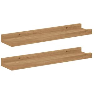 vidaXL Polica na zidu 2 pcs Smeđa 40 x 9 x 3 cm Konstruirano drvo