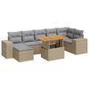 vidaXL 8-dijelni set vrtnih sofa od poliratana s jastucima bež