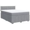vidaXL Krevet box spring s madracem svjetlosiva 160x200 cm tkanina