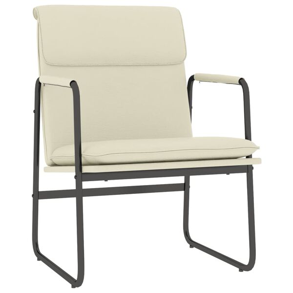 vidaXL Ležaljka krem 55 x 64 x 80 cm od umjetne kože