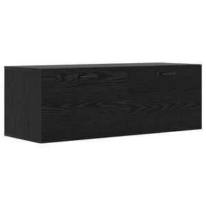 vidaXL Ormar za Zid Crni hrast 100 x 36,5 x 35 cm Konstruirano drvo