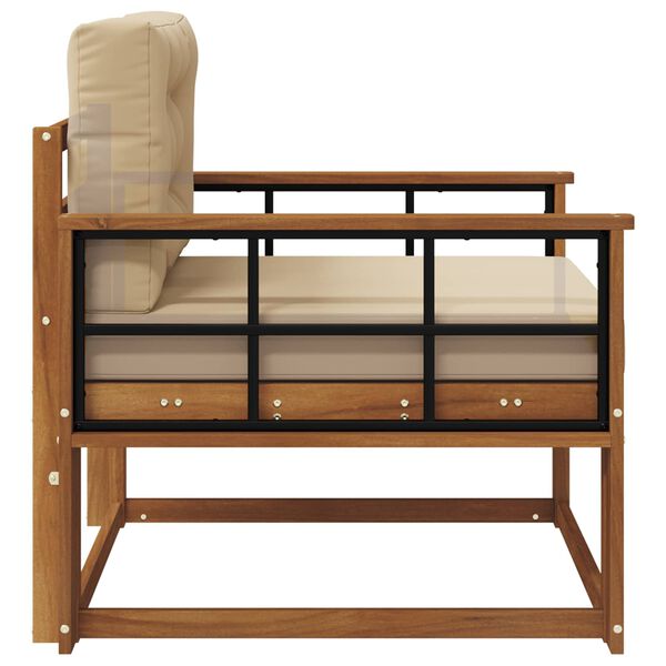 vidaXL Srednja sofa za van Čvrsto drvo akacije Prirodna