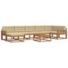 vidaXL Set vanjskih sofa s jastukom 8 pcs Prirodna i bež