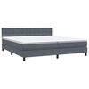 vidaXL Box spring krevet s madracem tamnosivi 200x210 cm bar&scaron;unasti