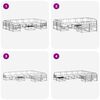 vidaXL Set vanjskih sofa s jastukom 10 pcs Prirodna i antracit