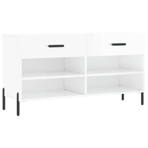 vidaXL Klupa za cipele sjajna bijela 102x35x55 cm konstruirano drvo