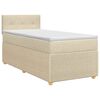 vidaXL Boxspring krevet s madracem Krem 90 x 200 cm Tkanina