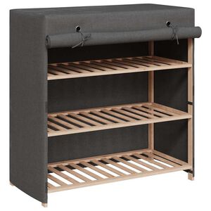 vidaXL Ormarić za cipele s pokrovom od tkanine 79 x 40 x 80 cm sivi