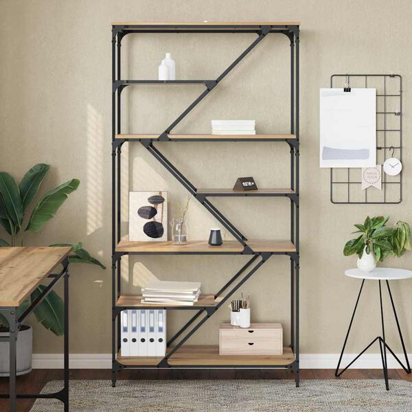 vidaXL Polica Umjetnički hrast 91 x 36 x 176 cm Konstruirano drvo