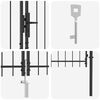 vidaXL Vrtna vrata Crna 150 x 500 cm