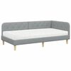 vidaXL Kutni okvir kreveta Svijetlo siva 100 x 200 cm tkanina