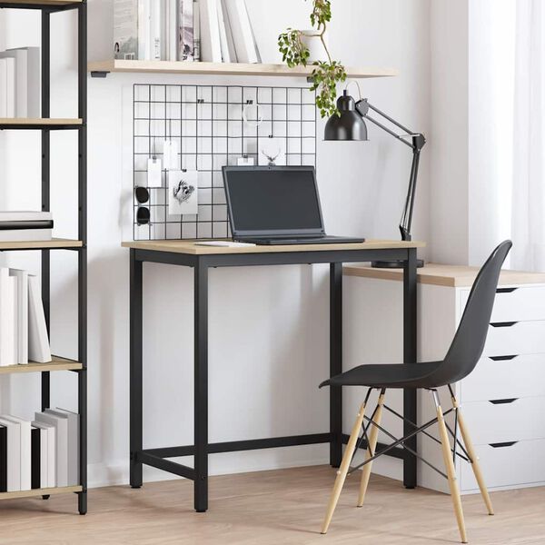 vidaXL stol Sonoma hrast 100 x 50 x 76,5 cm Inženjerska drva i čelik