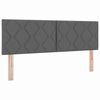 vidaXL Boxspring krevet s madracem s madracem Tamno siva 140 x 200 cm