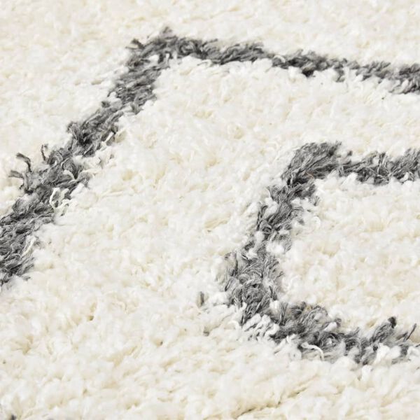 vidaXL Čupavi berberski tepih PP bež i sivi 80 x 150 cm
