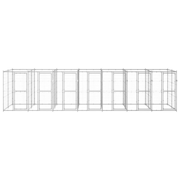 vidaXL Vanjski kavez za pse od pocinčanog čelika 16,94 m²