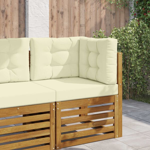 vidaXL Jastuk za vanjsku sofU 3 pcs Krema Poliester