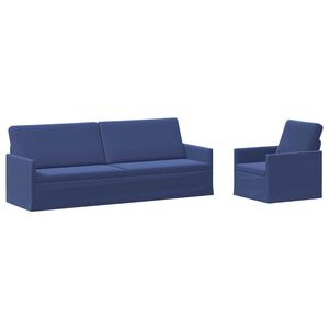 vidaXL Set sofe 2 pcs Policijska plava Bar&scaron;un