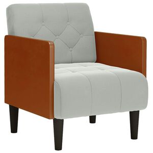 vidaXL Sofa fotelja s naslonima za ruke svijetlosiva 55 cm bar&scaron;unasta
