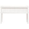 vidaXL Vrtna sadilica s nogama bijela 110x31x70 cm od masivne borovine