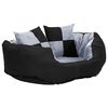 vidaXL Dvostrani perivi jastuk za pse sivo-crni 65 x 50 x 20 cm