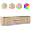vidaXL TV ormarić s LED svjetlima boja hrasta sonome 193,5x41x50 cm
