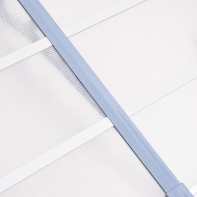 vidaXL Nadstrešnica za vrata siva i prozirna 152,5x90 cm polikarbonat