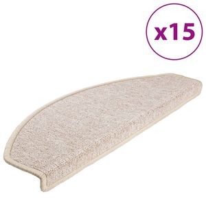 vidaXL Prostirke za stepenice 15 kom 65x24x4 cm taupe poluokrugle velike