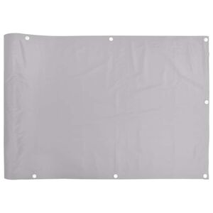 vidaXL Balkonski zaslon za privatnost sivi 500 x 90 cm PVC