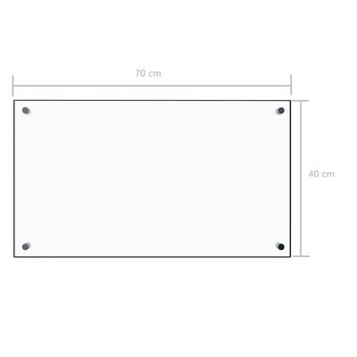 vidaXL Kuhinjska zaštita od prskanja prozirna 70x40 cm kaljeno staklo