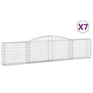 vidaXL Lučne gabionske ko&scaron;are 7 kom 400x30x80/100 cm pocinčano željezo