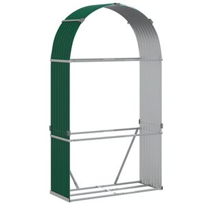 vidaXL Držač za cjepanice zeleni 120x45x210 cm od pocinčanog čelika