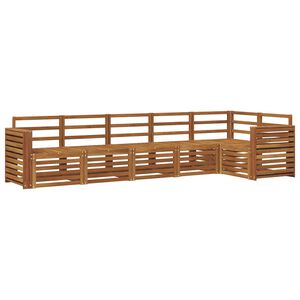 vidaXL Sekcijska garnitura 6 pcs Prirodna Čvrsto drvo akacije
