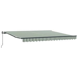 vidaXL Povlačivi tende Zelena i bijela 400 &times; 300 cm