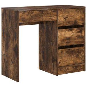 vidaXL Stol Dimljeni hrast Konstruirano drvo 90 x 37.5 x 75 cm