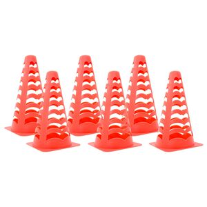 vidaXL Nogometni čunjevi 6 kom složivi narančasti 13 x 13 x 22,5 cm