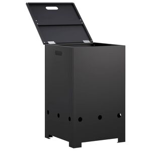 vidaXL Poklopac za plinsku bocu 40 x 40 x 66 cm Čelik Crna