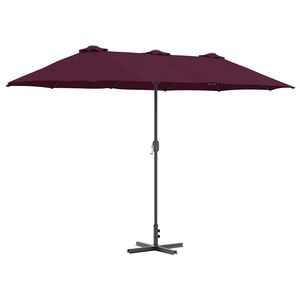vidaXL Vrtni suncobran 370 x 197 x 239 cm Poliester i aluminij