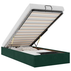 vidaXL Okvir za krevet bez madraca tamnozeleni 90x190 cm bar&scaron;unasti