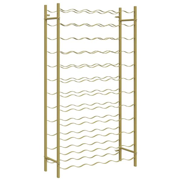 vidaXL Stalak za vino za 72 boce zlatni metalni