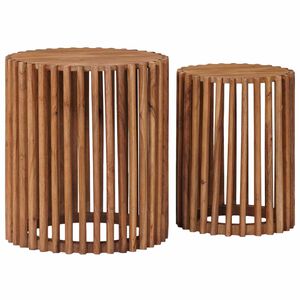 vidaXL Set pomoćnih stolića s pohranom s vratima Smeđa 40 x 40 x 45 cm