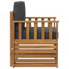 vidaXL Set vanjskih sofa Čvrsto drvo akacije i poliester Prirodna