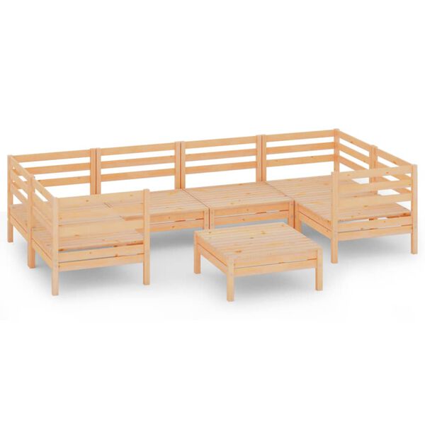 vidaXL 7-dijelna vrtna garnitura od masivne borovine