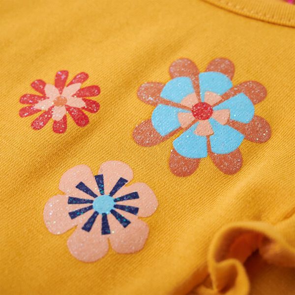 Dječja majica dugih rukava tamna oker 128