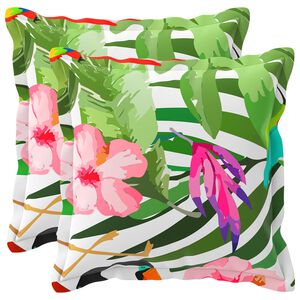 vidaXL Presvlaka za jastuk 2 kom. HOUTEN Crna 30 x 30 cm Poliester
