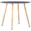 vidaXL Blagovaonski stol sivi i boja hrasta 90 x 73,5 cm MDF